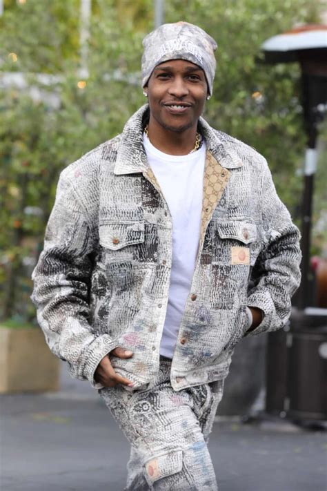 gucci asap rocky jeans|A$AP Rocky Wears Custom Gucci x Proleta Re Art Denim Set.